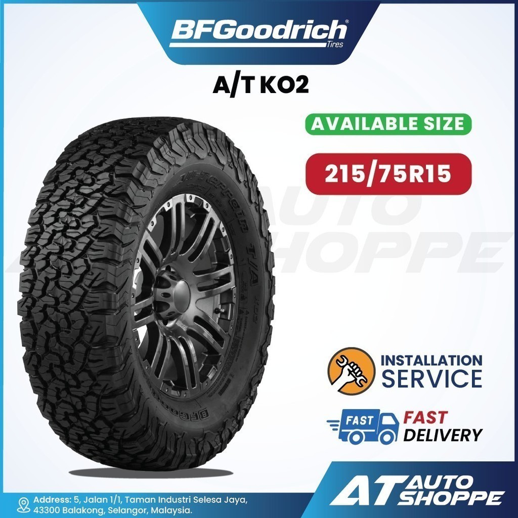BFGoodrich All-Terrain TA KO2 15" AT Tyre 215 75 R15 4X4 4WD (1 Tire ...