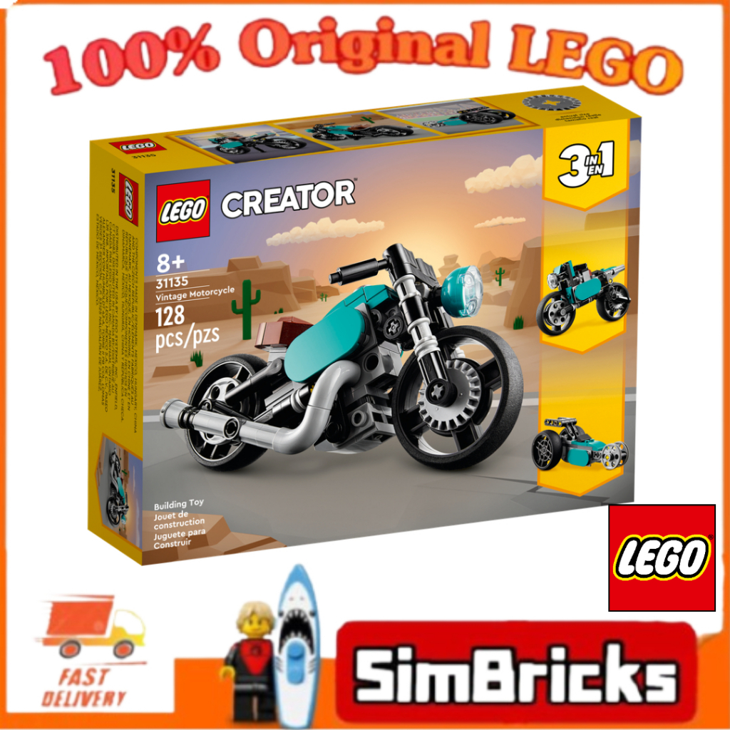 (SimBricks) (Dented Box) LEGO 31135 Creator 3in1 Vintage Motorcycle ...