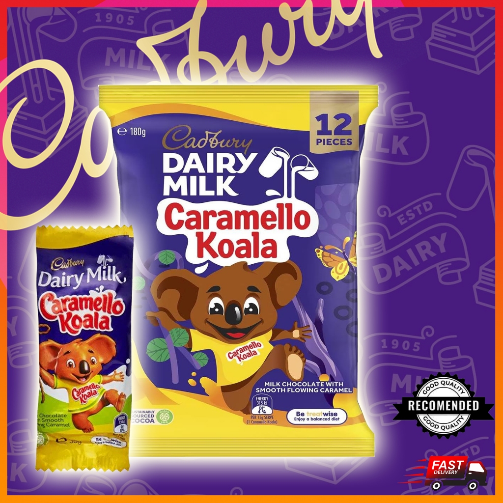 Cadbury Dairy Milk Caramello Koala Chocolate Sharepack 12 Pack 180g