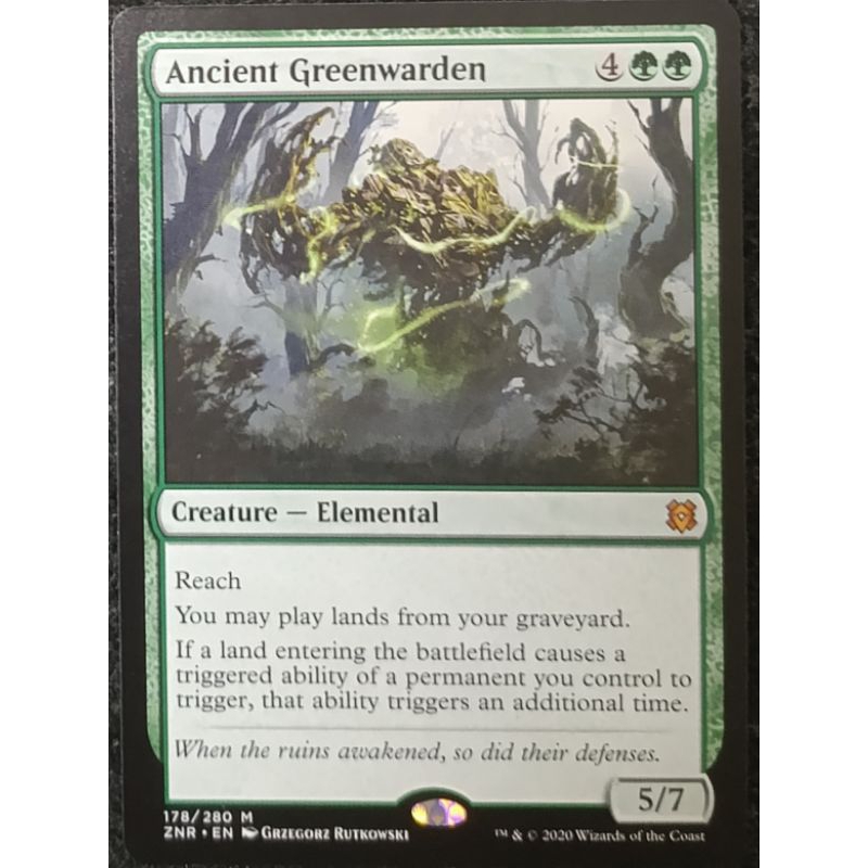 Magic The Gathering : Ancient Greenwarden normal & Foil-Mythic Rare ...