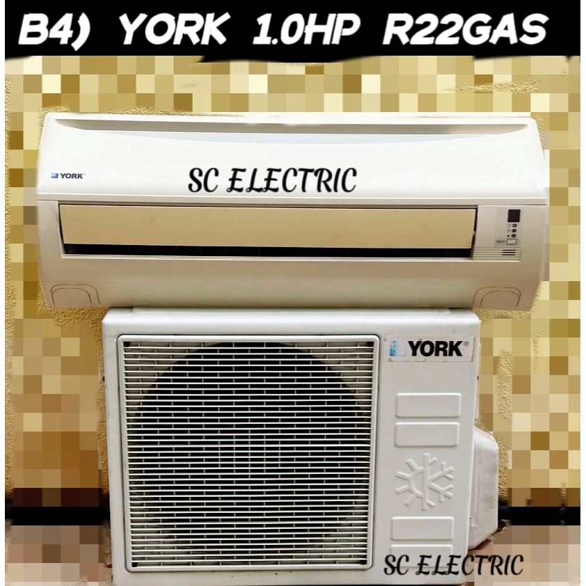 Ready Stock B4) YORK 1.0HP Air Cond R22 GAS Full Set (Second Hand ...
