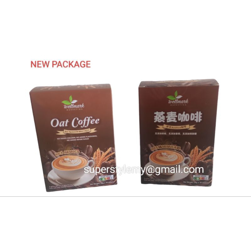 WellMark Oat Infused Arabica Coffee 麥香Arabica即溶咖啡 (30g x 10 sachets/box ...