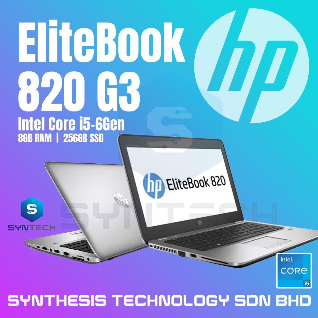 🔥 HP ELITEBOOK 820 G3🔥INTEL I5-6 GEN 8GB RAM + 256GB SSD REFURBISHED ...