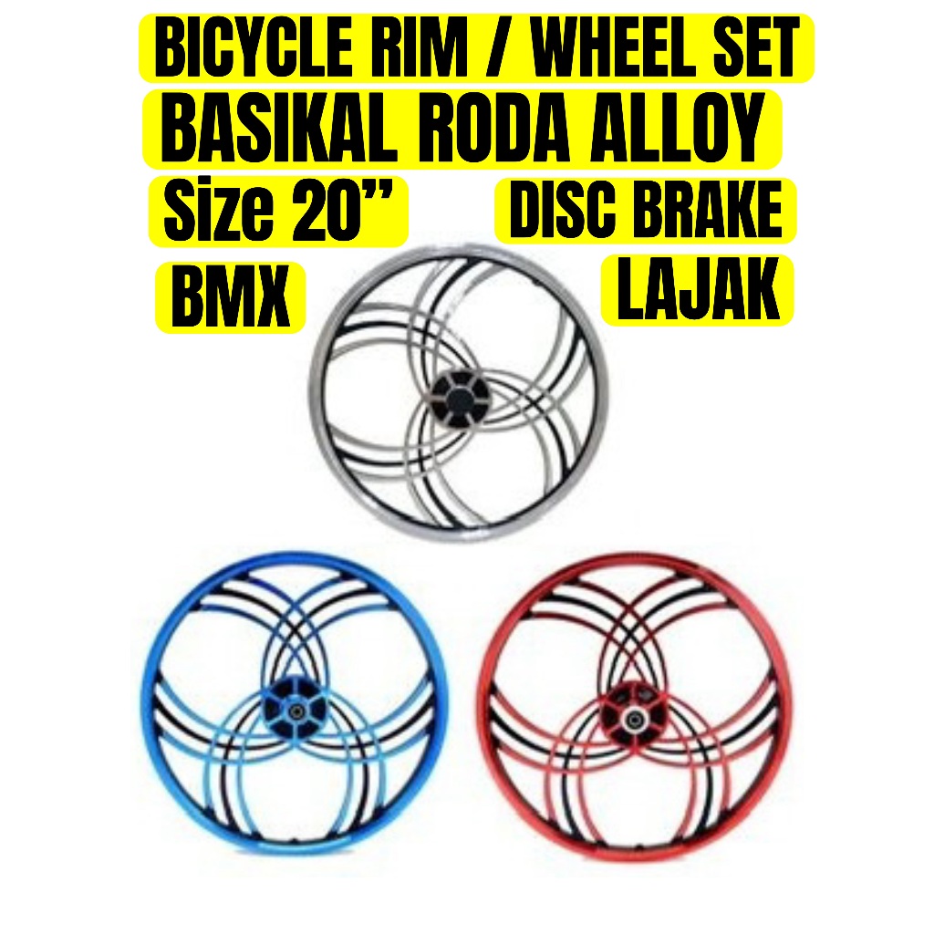BICYCLE ALLOY ALUMINIUM WHEEL SET SPORT RIM WADO RODA ALOI KAKI BASIKAL ...