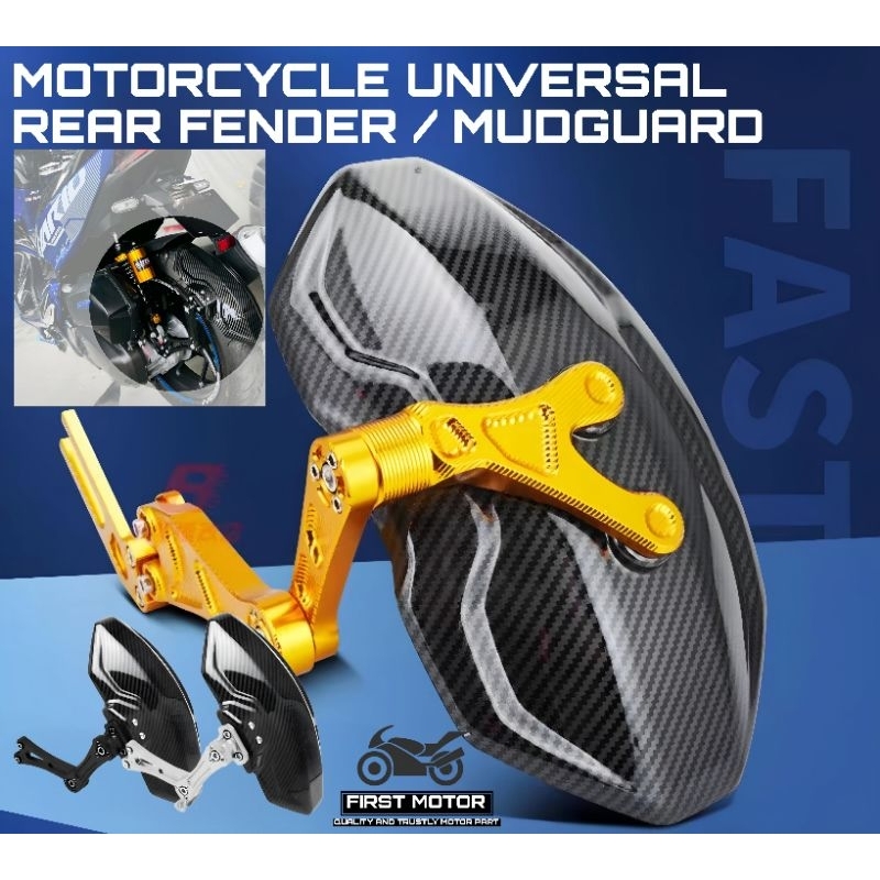 Universal Motorcycle Rear Mudguard / Fender CNC Plug & Play Aluminum ...