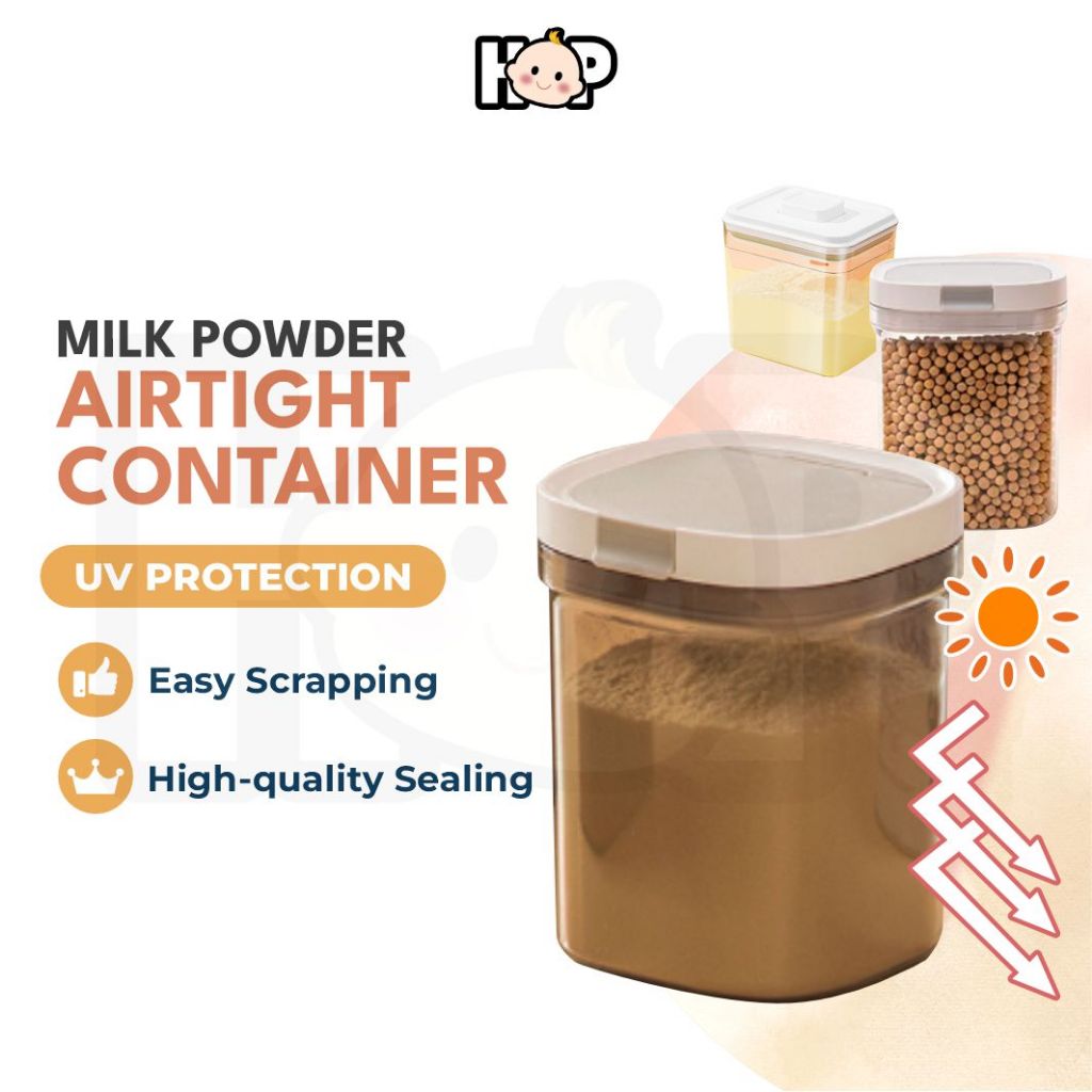 One Press Button Airtight Milk Powder Container Bekas Kedap Udara Susu ...