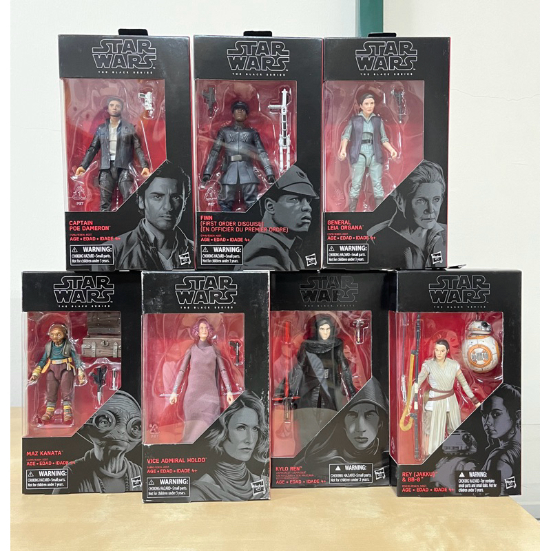 Star Wars Black Series Episode 7/8/9 Rey Poe Fin Kylo Phasma Kanata ...
