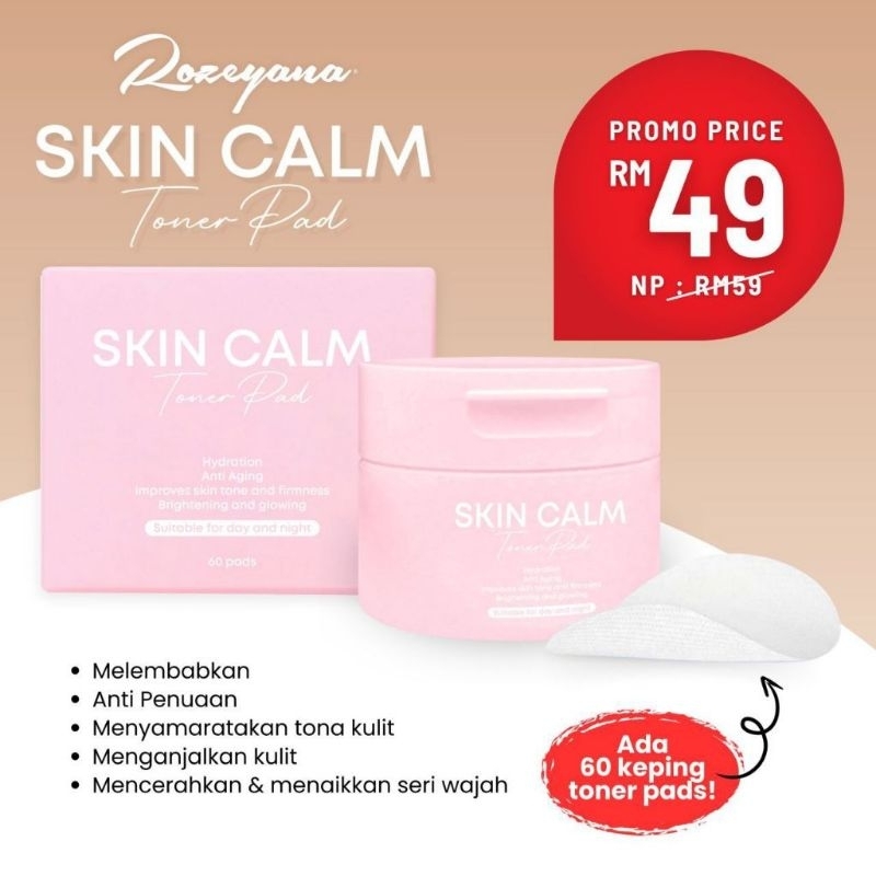 ROZEYANA SKIN CALM TONER PAD INSTANT WHITENING GLOW LOTION SUNSCREEN ...