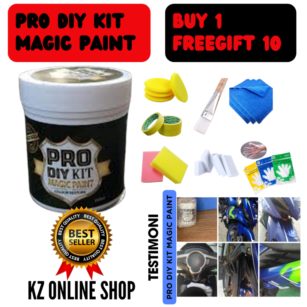 FREE GIFT 10 Pro Diy Kit Magic Paint Black Plastic Trim Restore Otter