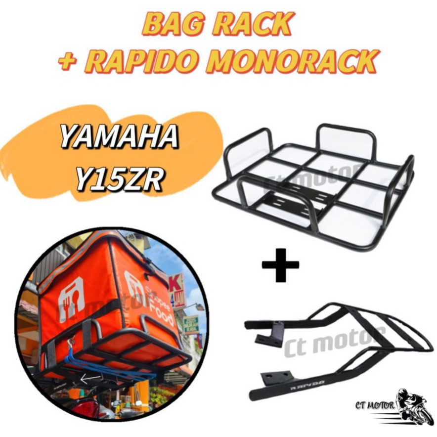 YAMAHA Y15ZR / LC V8 (F1) Rapido Monorack + Bag Delivery Besi Frame ...