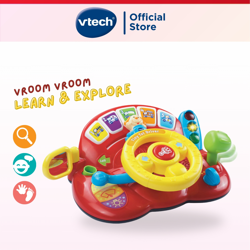 VTech Tiny Tot Driver Boys 1 Year Baby Driver Has Lights Music Early ...