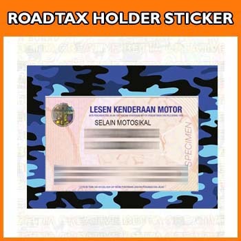 New Roadtax 2024 Sticker Holder - Pattern Army Blue Askar Camo | Shopee ...