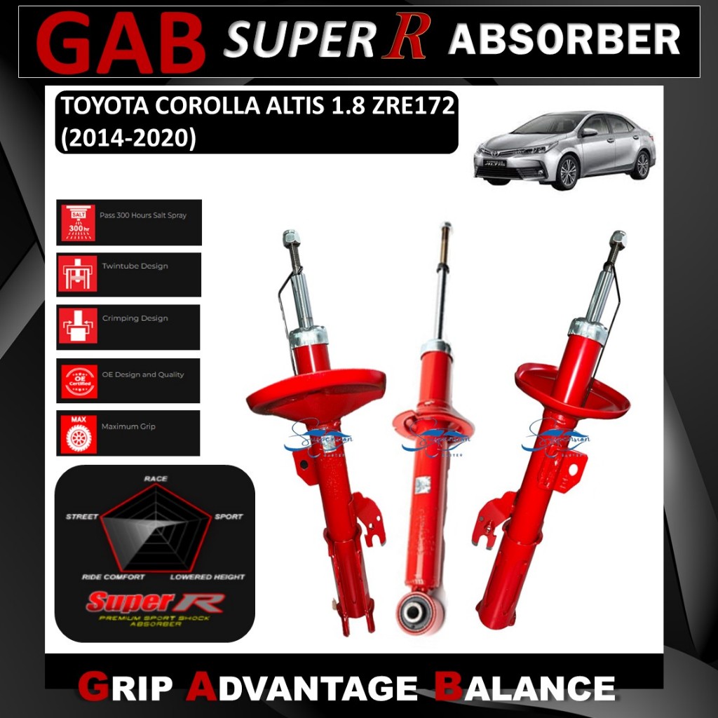 ORIGINAL SET GAB SUPER R FRONT ABSORBER / REAR ABSORBER - TOYOTA ...