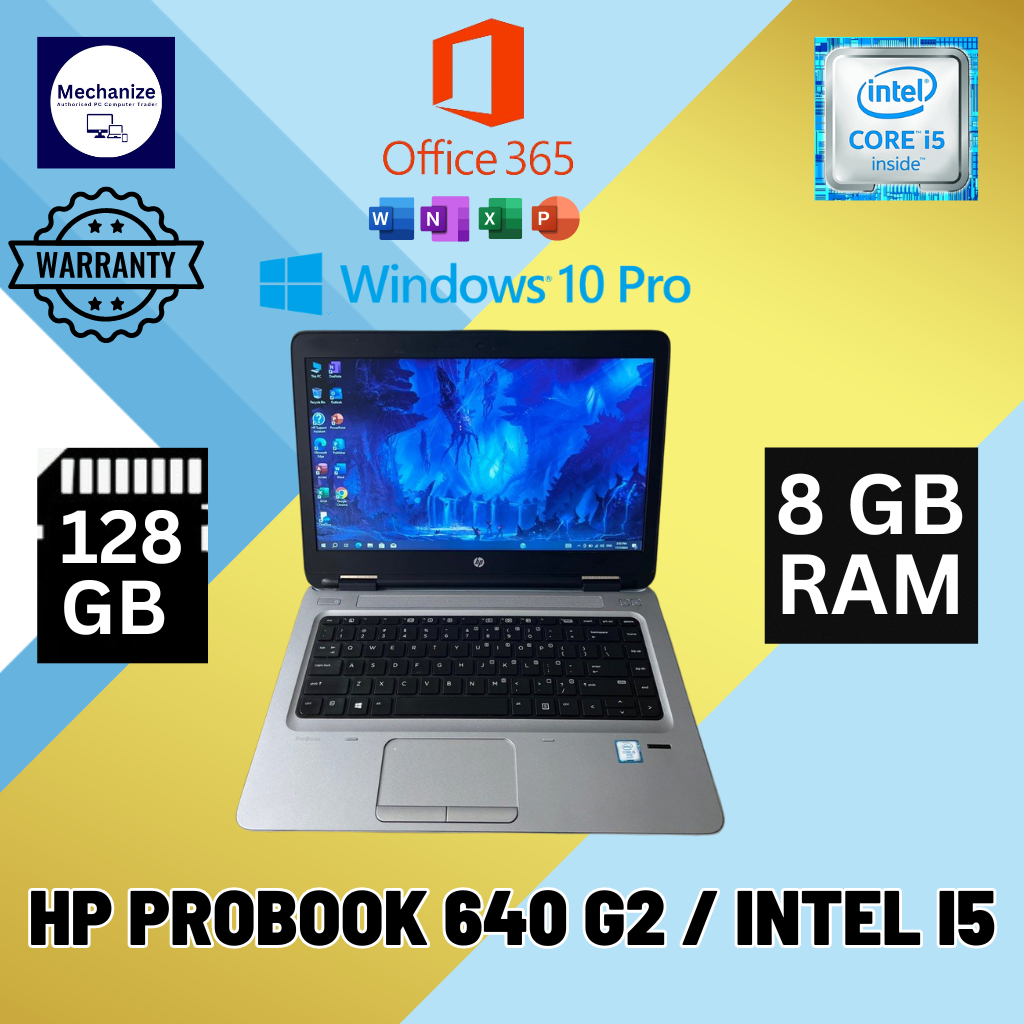 Hp Probook 640 G2 i5 6300u @2.40ghz Ram 8gb newest 256gb Ssd Window11 Pro