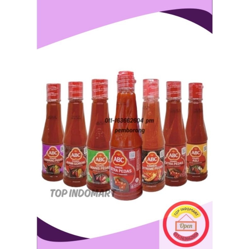 Sambal ABC /SOAS SAMBAL/ ASLI /EXTRA PEDAS /125ml/275ml/425g | Shopee ...