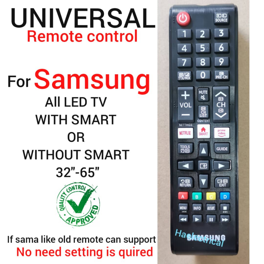 Universal Samsung TV Remote Control Support LED TV SMART TV | Shopee ...
