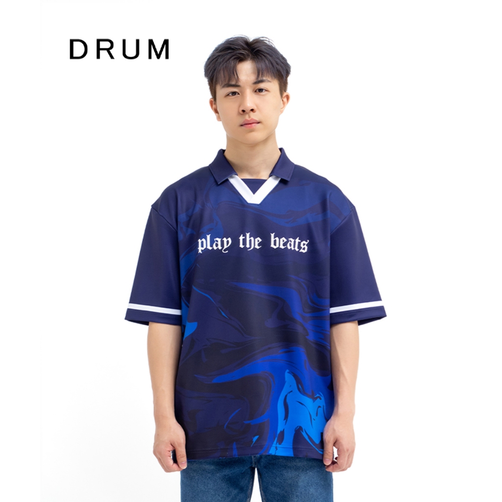 DRUM SELECT Play The Beats Polo Jersey- Navy/Black | Shopee Malaysia