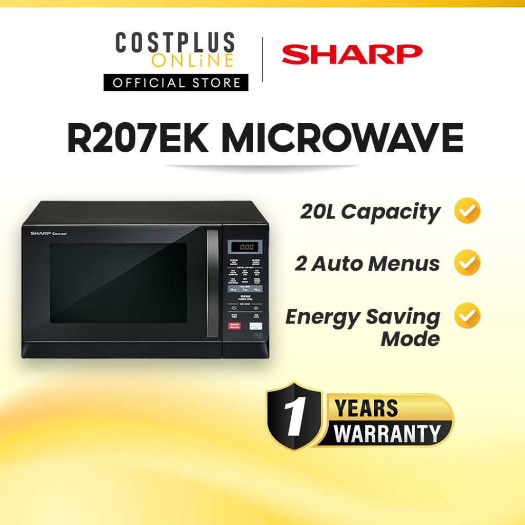 SHARP Microwave Oven 20L R207EK R219EK R2021GK Mechanical Dial Flatbed