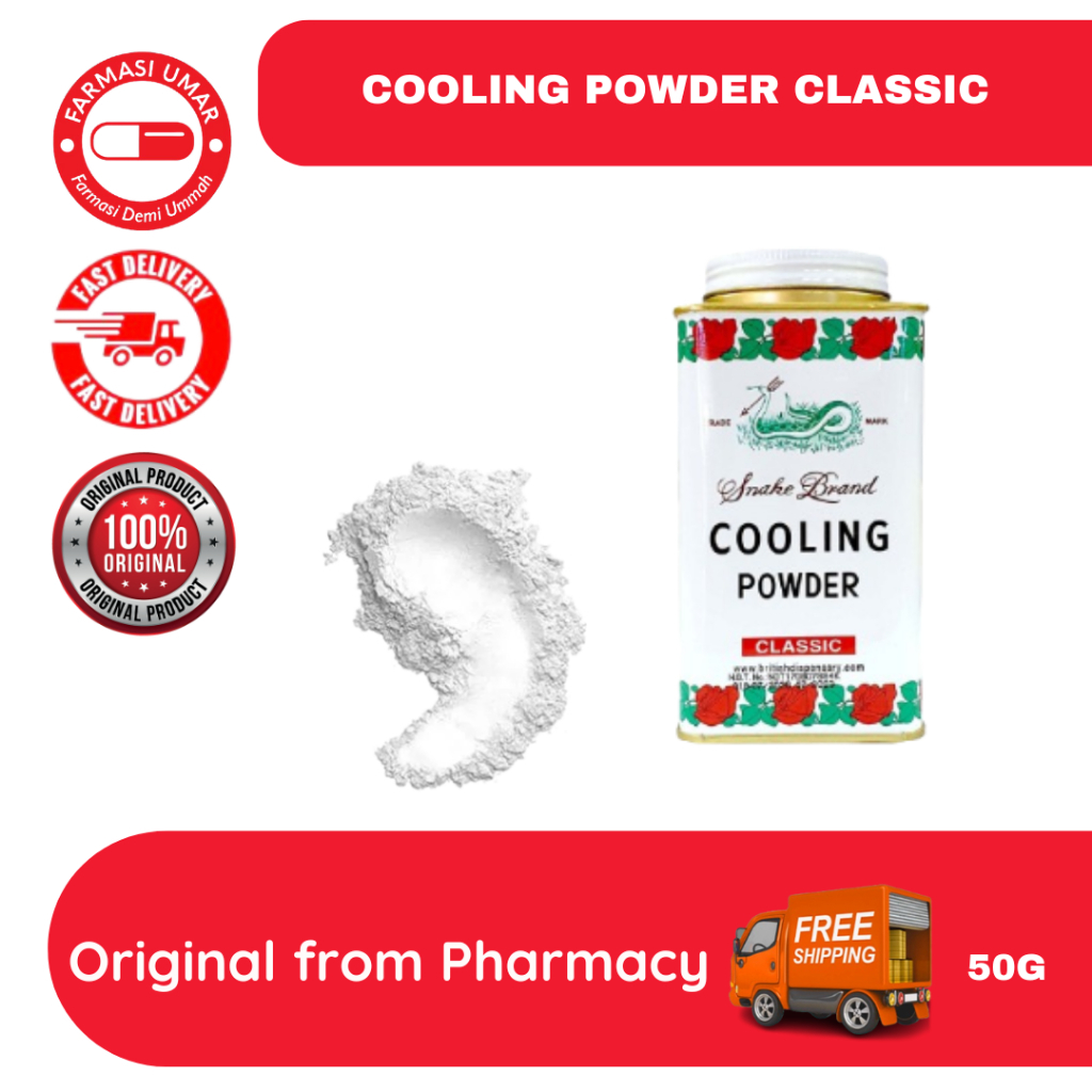 Snake Brand Prickly Heat Powder Classic 50g | Shopee Malaysia