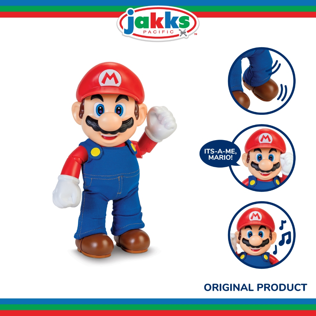 Nintendo Super Mario 12 Inch Interactive & Posable Figurine - Mario By ...