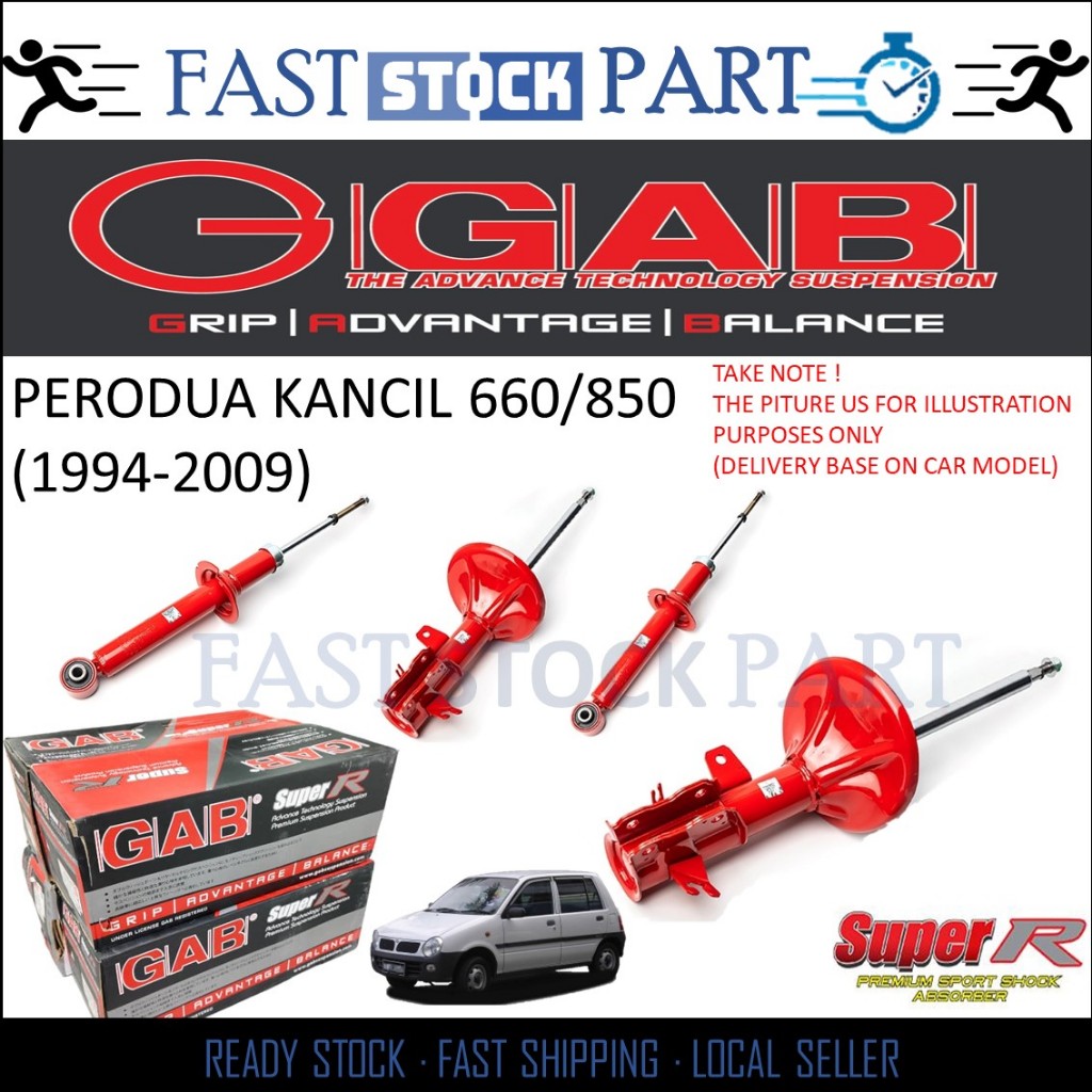1SET GAB SUPER R FRONT / REAR ABSORBER - PERODUA KANCIL 660 / 850 (1994 ...