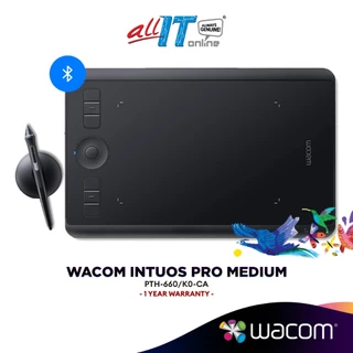 Wacom Intuos Pro Medium Drawing Tablet Support Bluetooth (PTH-660) | Student, Designer & Professional Drawing Tablet