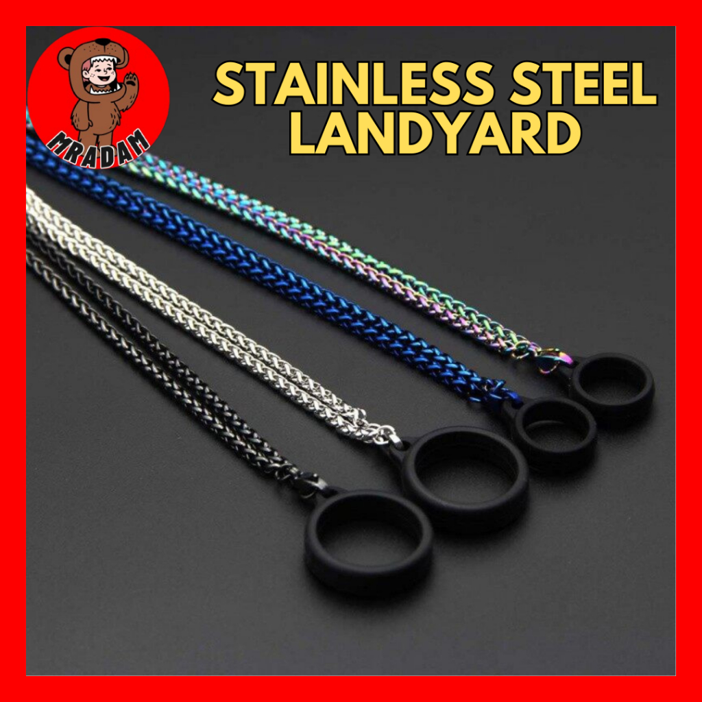 Landyard Stainless Steel Metal Titanium Anodized Fashion Hanging Chain ...