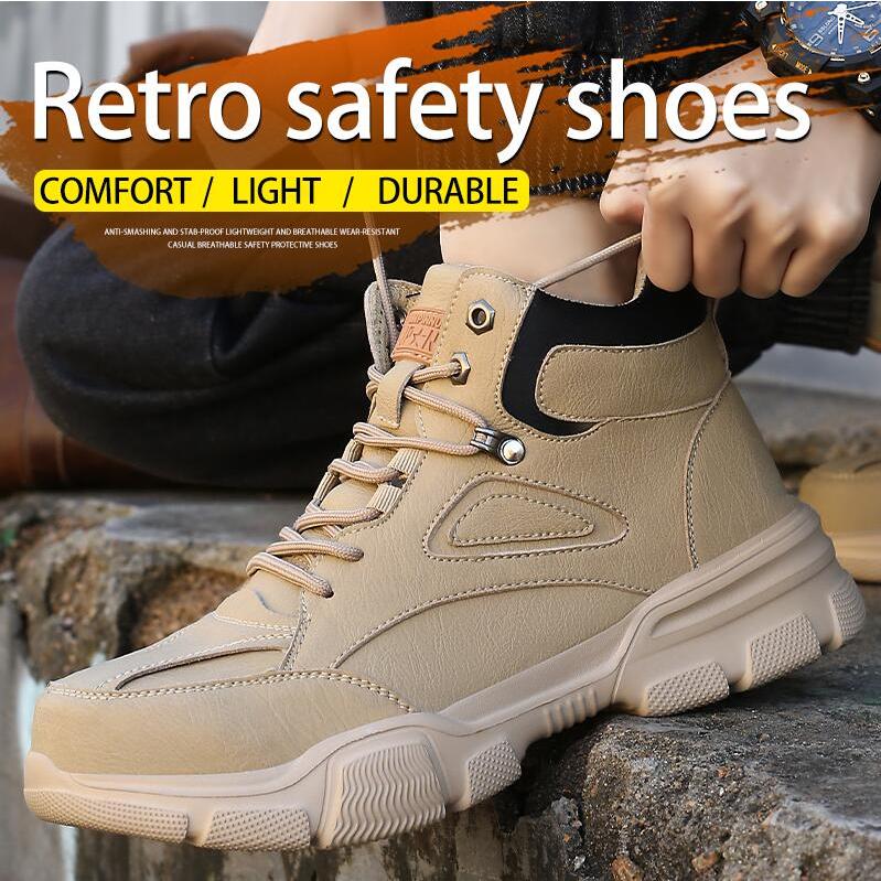 Steel Toe Shoes for Men Indestructible Safety Shoes Lightweight Work Shoes for Men Non Slip Steel Toe Sneakers Shopee Malaysia
