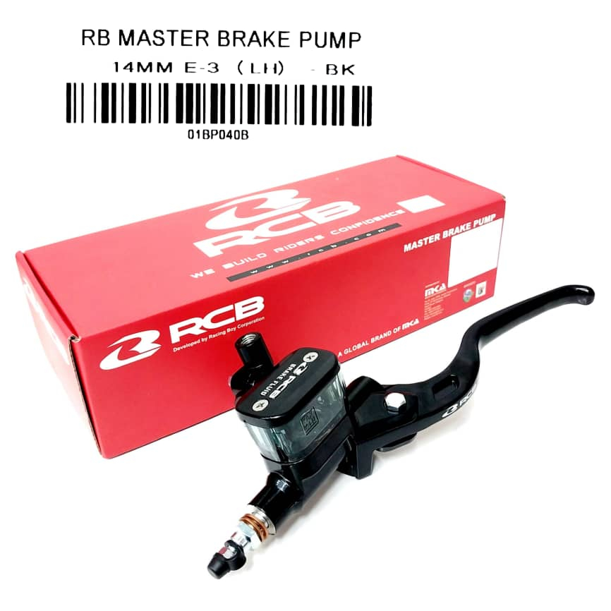 Racing Boy RB Master Brake Pump E-3 14MM (RH/LH) Right Left Hand Black ...