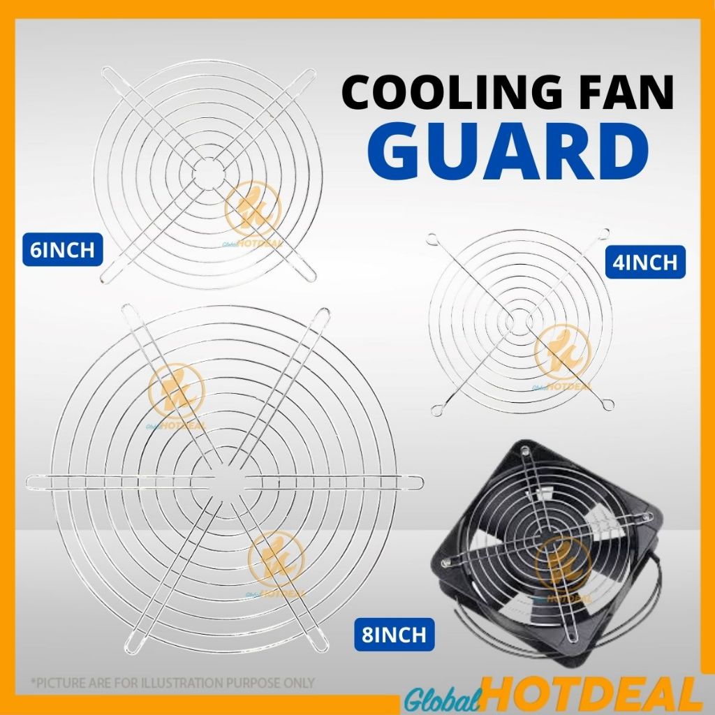1PC Stainless Steel Grill Fan Guard 4/6/8 Inches Finger Protection for ...