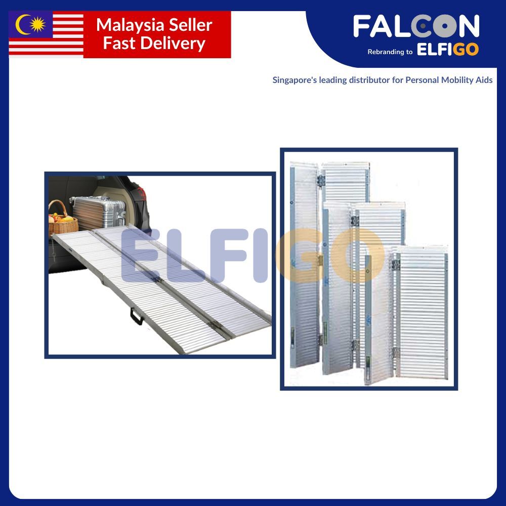 Falcon Aluminium Bi-Fold Ramp (2ft-6ft/60cm-180cm) Ease of use for ...