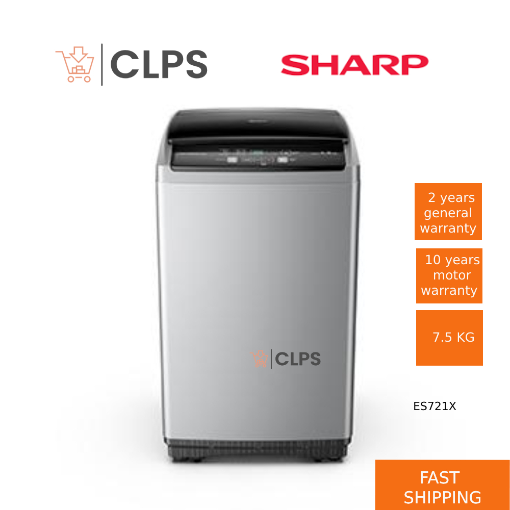SHARP 7.5kg Fully Auto Top Load Washing Maching ES721X | Shopee Malaysia