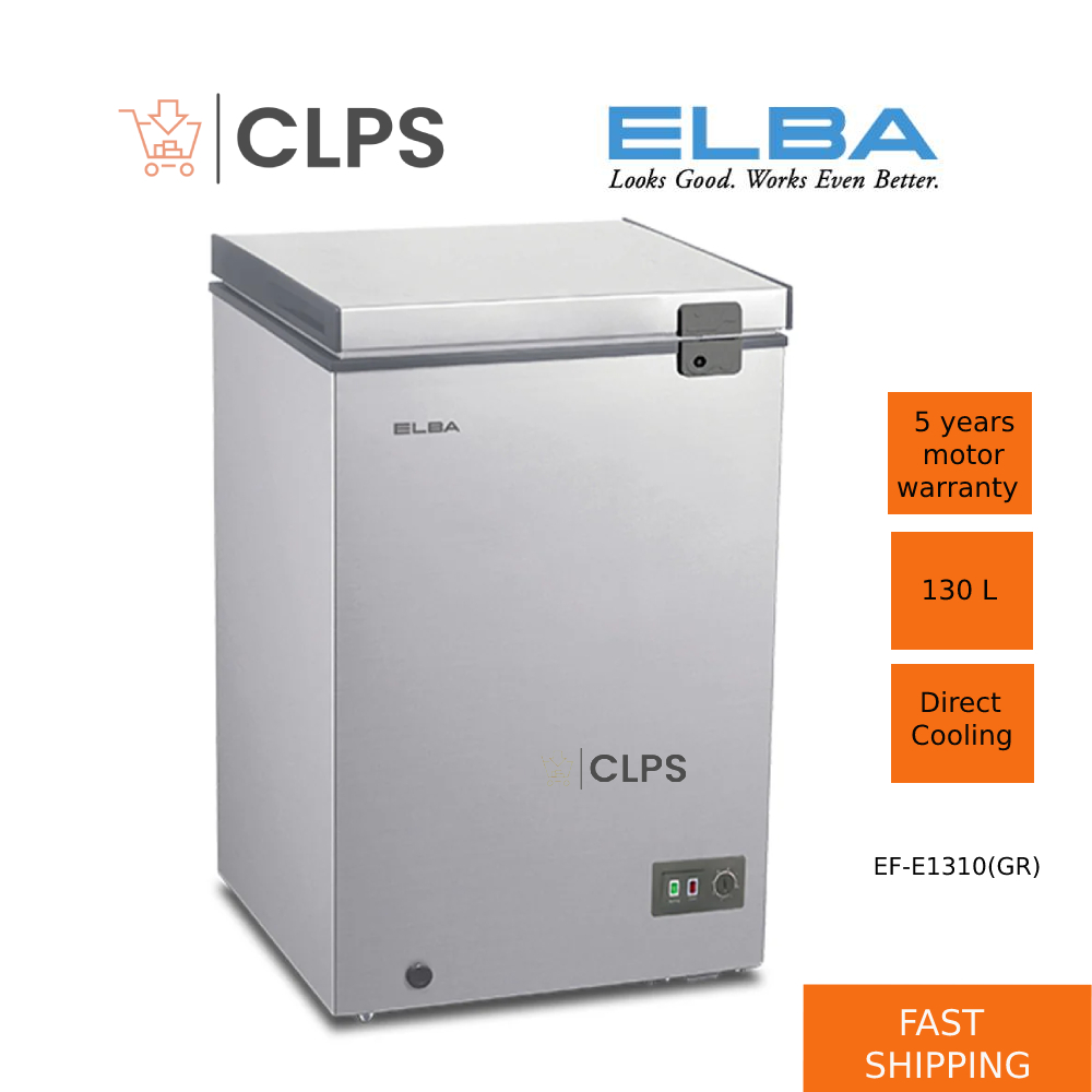 ELBA 130L Chest Freezer Artico EF-E1310(GR) EF-E1310 | Shopee Malaysia