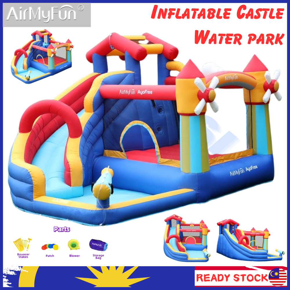 🔥READY STOCK🔥 Airmyfun pool Inflatable castle water park baby swimming ...