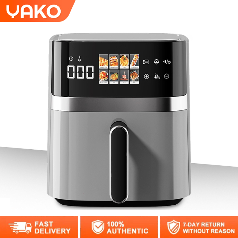 YAKO 9L 10L Air Fryer 1800W Temperature Control Digital Touch Electric ...