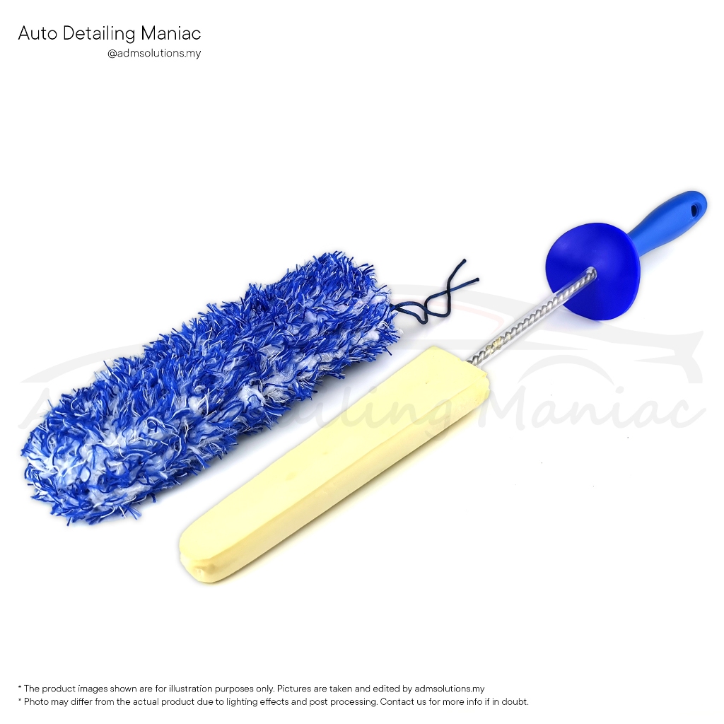 Narrow Profile Microfiber Wheel Barrel Brush, Soft Microfiber Rim Brush ...