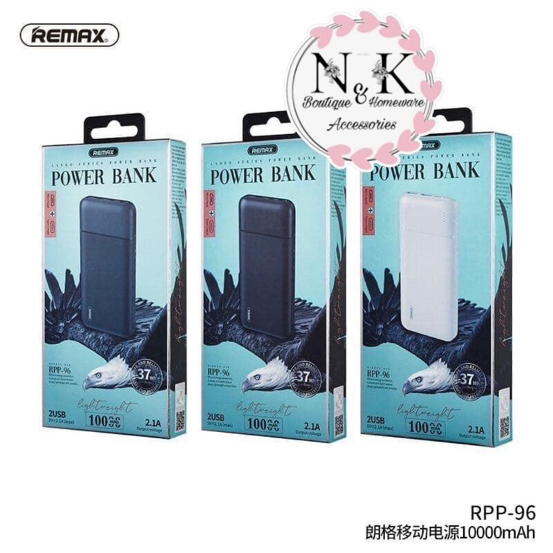 Remax RPP96 / RPP-96 10,000mAh / 2 Outputs / LED Digital Screen / Thin ...