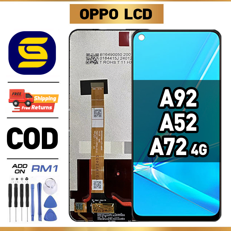 LCD OPPO A92/ A52/ A72 4G Compatible For Glass Original Touch Screen ...