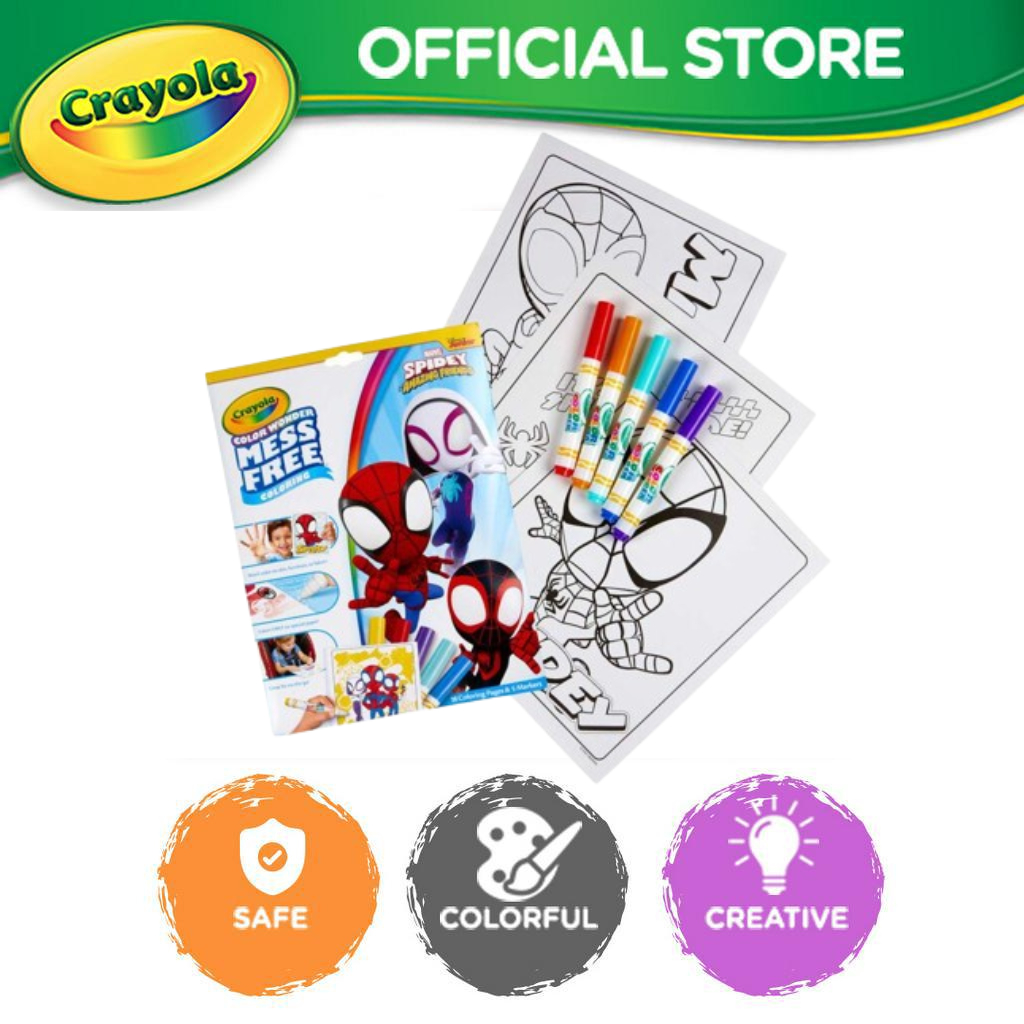 Crayola Color Wonder,Spiderman Coloring Pages With 5 Mess Free Markers ...