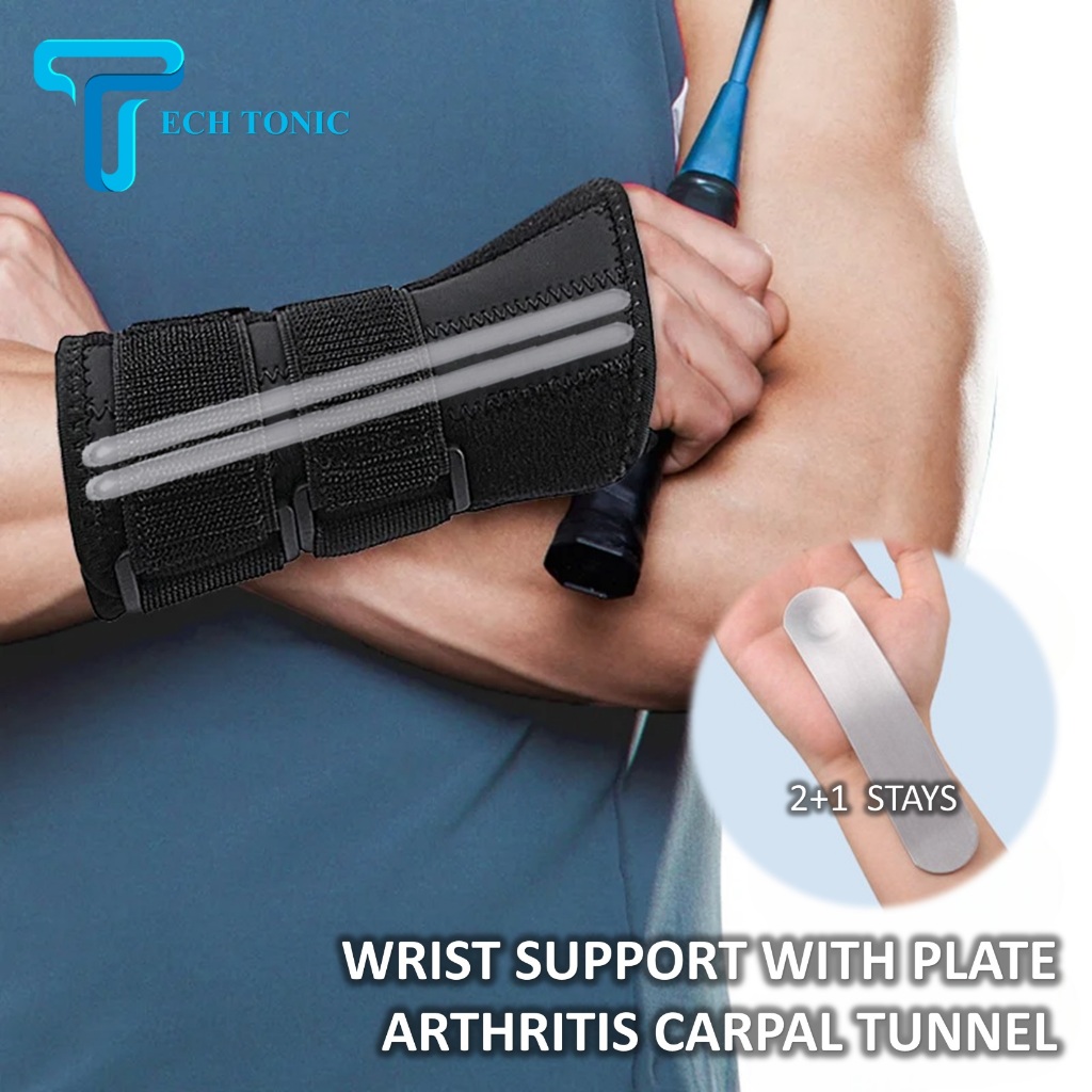 Wrist Brace With Splints Men Women Brace Wrist Hand Carpal Tunnel ...