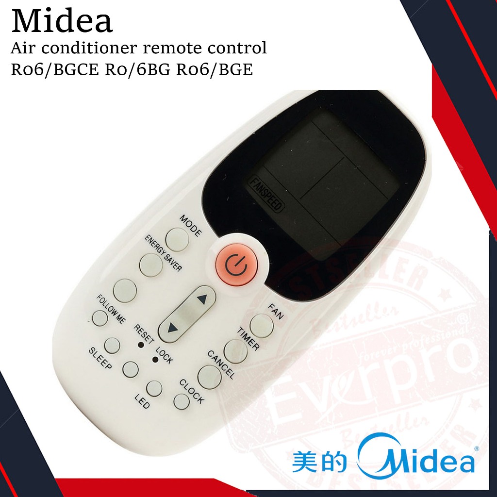 Midea Air Conditioner Remote Control R06/BGCE R06/BG R06/BGE | Shopee ...