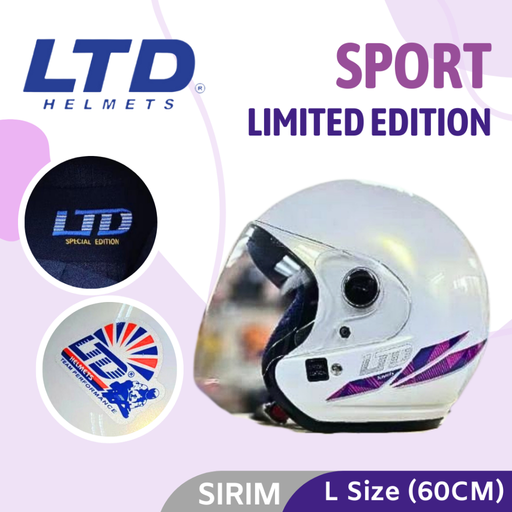 LTD Sport Helmet Limited Edition Clear Visor Dewasa L Size 60cm Motor ...
