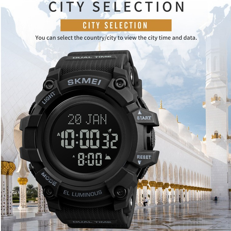 Kiblat dan Watku Solat Skemi 1680 Digital Watch with Qibla Direction ...