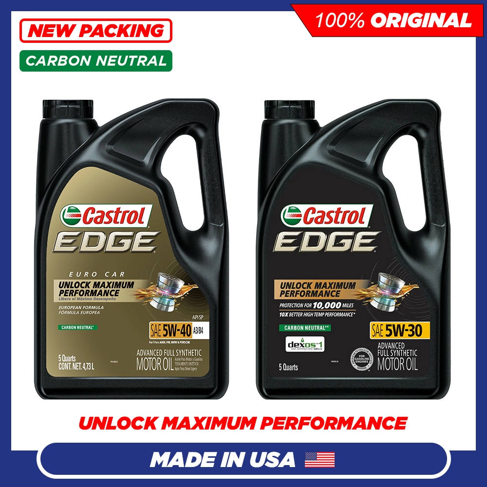 (USA) CASTROL EDGE 5W40 5W30 Advanced Full Synthetic Engine Oil (4.73L ...