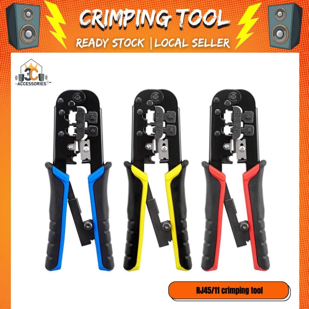 RJ45 Crimper RJ11 RJ45 Crimping Tool Ethernet Network LAN Cable Crimper ...