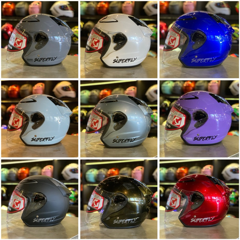 NHK x SUPERFLY R6 V2 OPENFACE HELMET | Shopee Malaysia