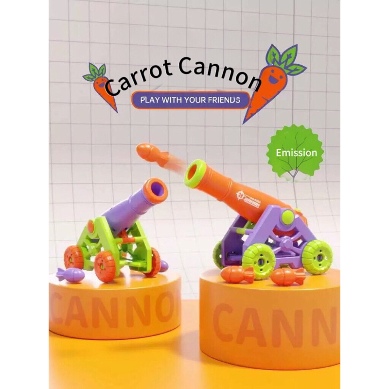 Carrot cannon toy ejection cannon mortar can launch shells rocket ...