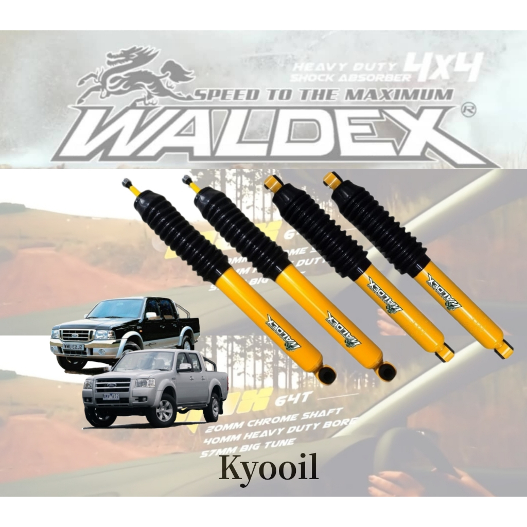 FORD RANGER WL T5/ MAZDA FIGHTER (20MM) (YEAR 1999) WALDEX HEAVY-DUTY OIL MAX ABSORBER FRONT REAR ONE SET 2 PCS