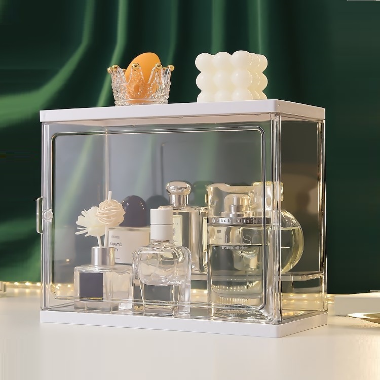 Perfume Organizer Box Transparent Dust Proof Acrylic Perfume Display ...