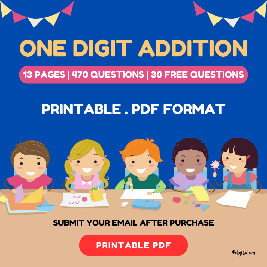 PRINTABLE PDF MATH WORKSHEET PRESHOOL/SEK RENDAH | Shopee Malaysia